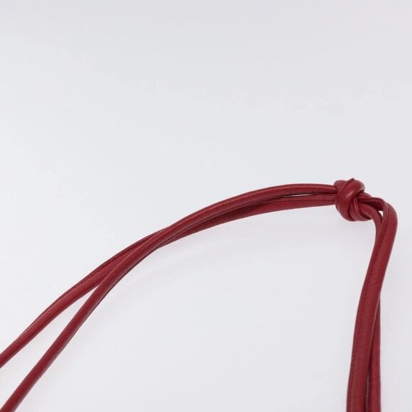 CHANEL COCO Mark Shoulder Bag Lamb Skin Red Gold - Picture 7 of 16